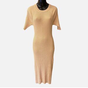 House of Harlow 1960 $298 NEW Ribbed Sweater Midi Dress with Back Cutout Size M